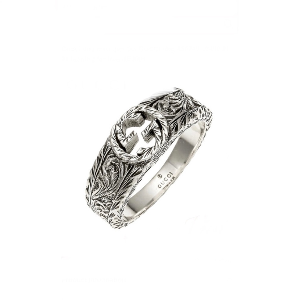 New Authentic GUCCI Interlocking GG Ring Size 6 - Picture 2 of 8